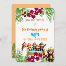 naughty monkey family kids birthday 