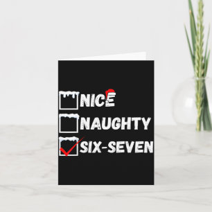 Naughty Nice 67 Christmas Checklist Fun Six Seven  Card