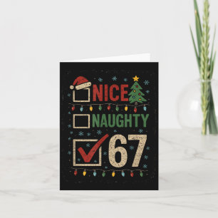 Naughty Nice 67 Christmas Humor  Card