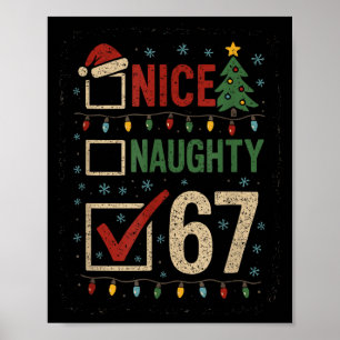 Naughty Nice 67 Christmas Humor Poster
