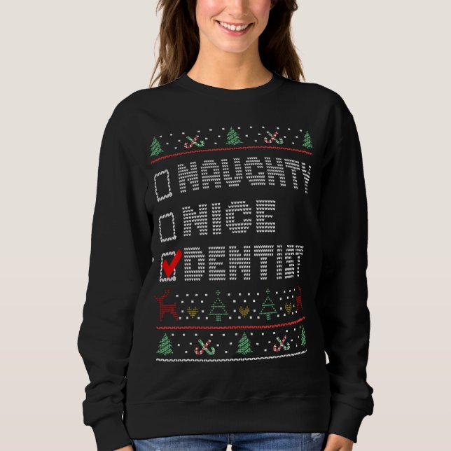 Naughty Nice Dentist Matching Christmas Group Paja Sweatshirt (Front)