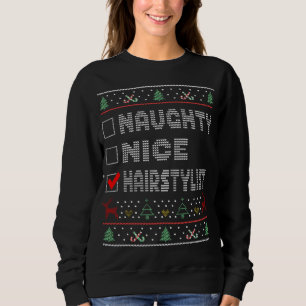 Naughty Nice Hairstylist, Matching Christmas Group Sweatshirt