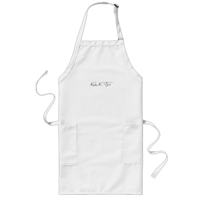 Naughty, Nice… I Tried Black Amsterdam Four Callig Long Apron (Front)