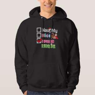 Naughty Nice Infusion Nurse Merry Christmas Santa  Hoodie