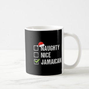 Naughty Nice Jamaican Shirt Santa Hat Christmas Gi Coffee Mug