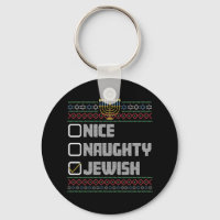Naughty Nice Jewish Santa Ugly Christmas Hanukkah