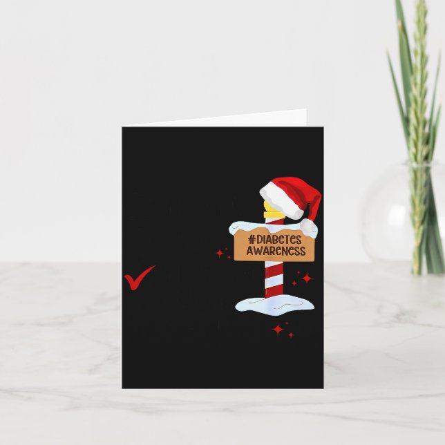 Naughty Nice My Blood Sugar Was Low Diabetes Aware Card (Front)