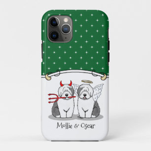 Naughty & Nice Old English Sheepdogs (Grey 1) Case-Mate iPhone Case