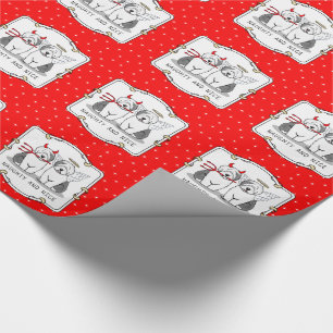 Naughty & Nice Old English Sheepdogs (Grey 1) Wrapping Paper