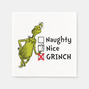 Naughty, Nice or Grinch Napkin