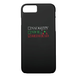 Naughty Nice Redhead Christmas Funny Holiday Case-Mate iPhone Case