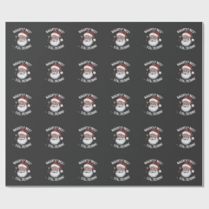 Naughty? Nice? STILL Deciding Funny Santa Claus  Wrapping Paper