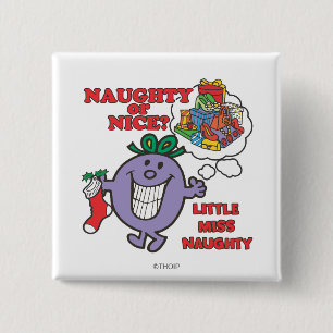 Naughty Or Nice? 15 Cm Square Badge
