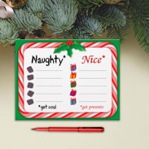 Naughty or Nice 8.5"x11" Paper Sheets