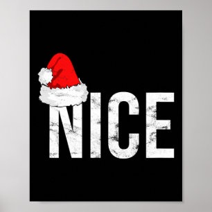 Naughty Or Nice Christmas Matching Family Pyjamas Poster