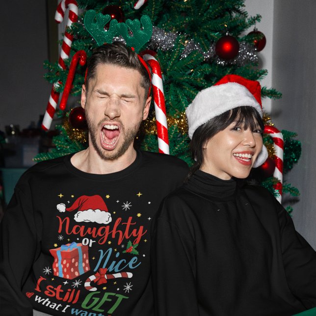 Naughty or Nice Funny Christmas T-Shirt (Creator Uploaded)
