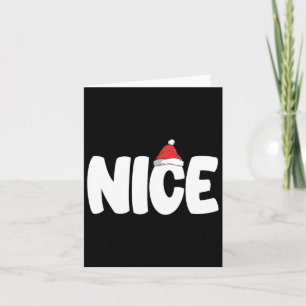 Naughty Or Nice Funny Matching Christmas Family Xm Card