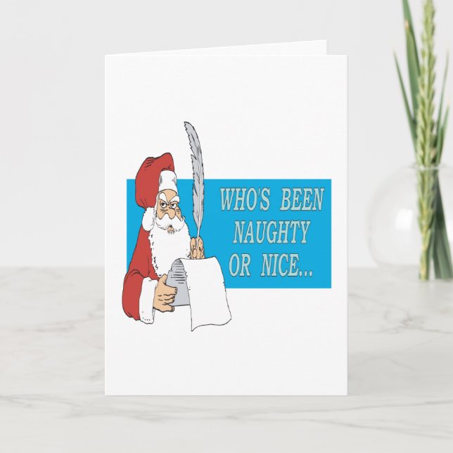 Naughty Or Nice Holiday Card (Front)