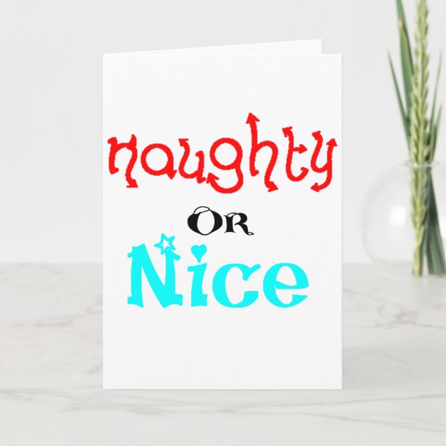 Naughty or Nice Holiday Card (Front)