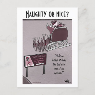 Naughty or Nice Holiday Postcard