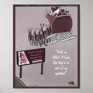 Naughty or Nice Holiday Poster