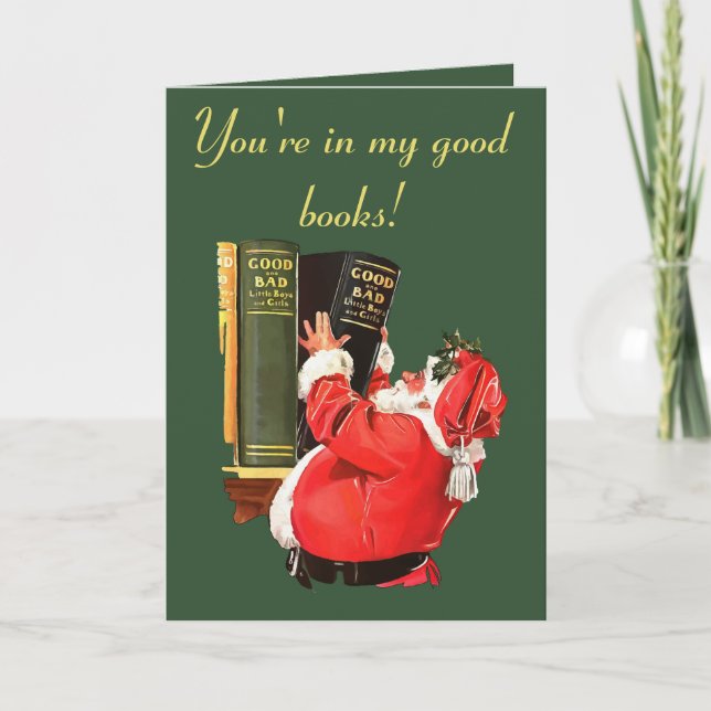 Naughty or Nice Lists Christmas Fun Vector Ar Card (Front)