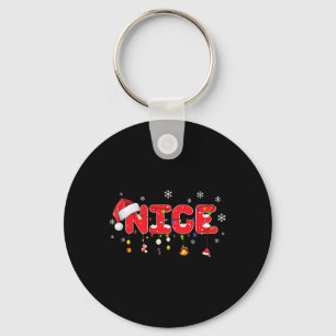 Naughty Or Nice Matching Christmas Couples Costume Key Ring
