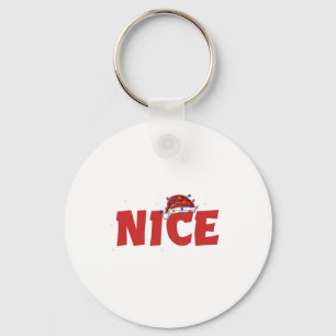 Naughty Or Nice Matching Christmas Couples Costume Key Ring