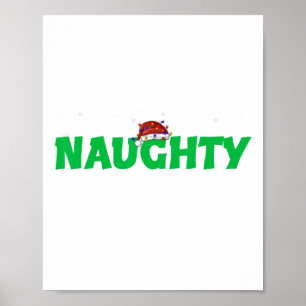 Naughty Or Nice Matching Christmas Couples Costume Poster