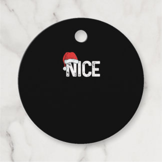 Naughty Or Nice Matching Christmas Funny Design Favour Tags
