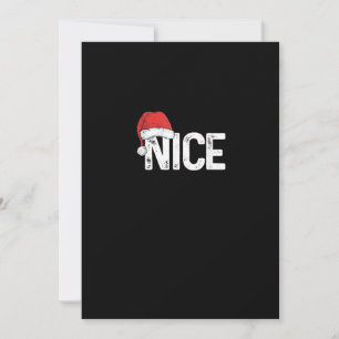 Naughty Or Nice Matching Christmas Funny Design Holiday Card