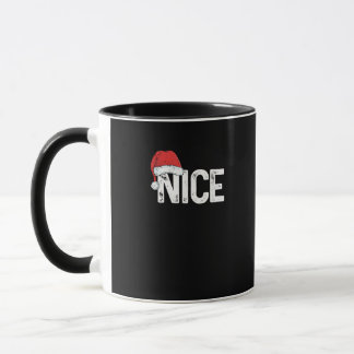 Naughty Or Nice Matching Christmas Funny Design Mug