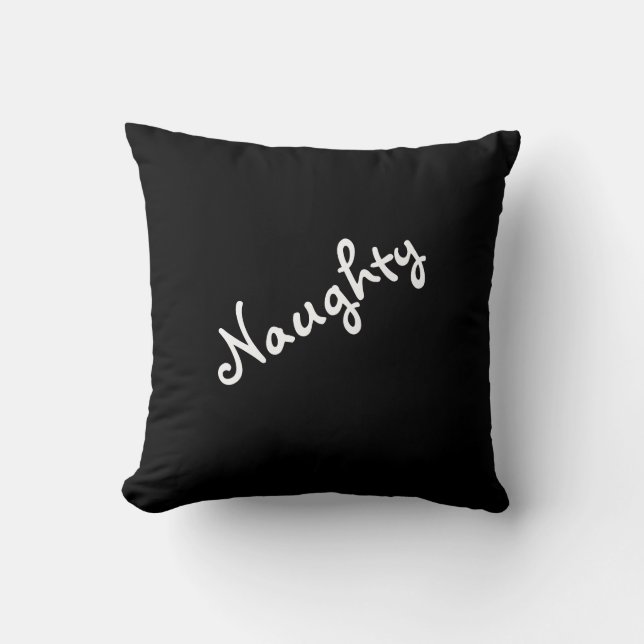 Naughty or Nice Mood Throw Pillow (Front)