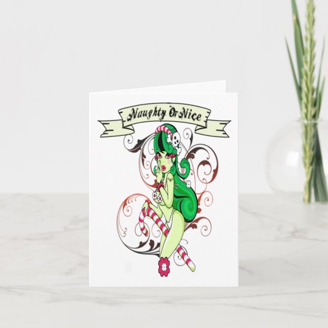 Naughty Or Nice - Note Card (Front)