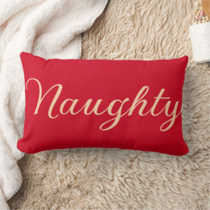 "Naughty or Nice" Pillow - Funny Holiday Decor