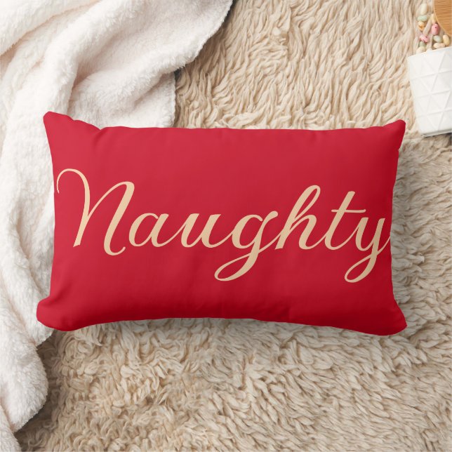 "Naughty or Nice" Pillow - Funny Holiday Decor (Blanket)