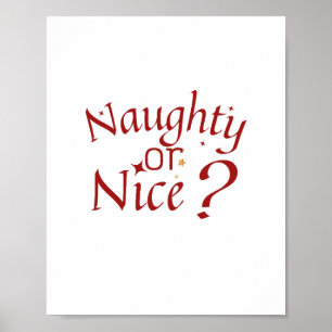 Naughty or Nice? - Playful Holiday Typography Poster