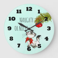 Naughty or Nice Playful Kitty Cat Christmas