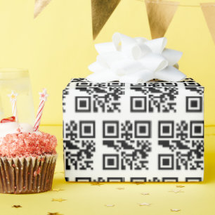 Naughty or Nice QR Code Wrapping Paper