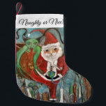 Naughty or Nice Santa and Krampus Art Small Christ Small Christmas Stocking<br><div class="desc">Inspired by the joys and sorrows of the 2020 holiday season. Image from my original art,  "Duality."</div>
