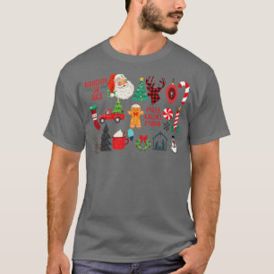 Naughty Or Nice Santa Claus Pinetree Jesus Christm T-Shirt