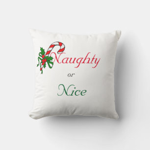 Naughty or nice Santa I can explain holiday pillow