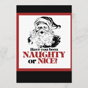 Naughty or Nice Santa Invitation