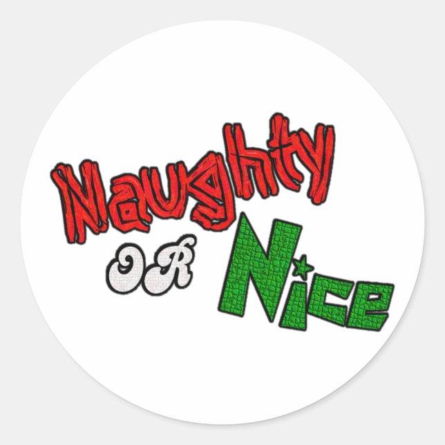 Naughty Or Nice? Sticker (Front)