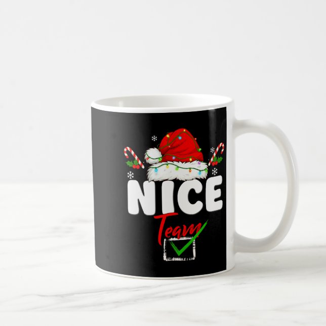 Naughty Or Nice Team Matching Christmas Pajama Men Coffee Mug (Right)