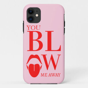 Naughty Pink Red Valentines Day Card Case-Mate iPhone Case