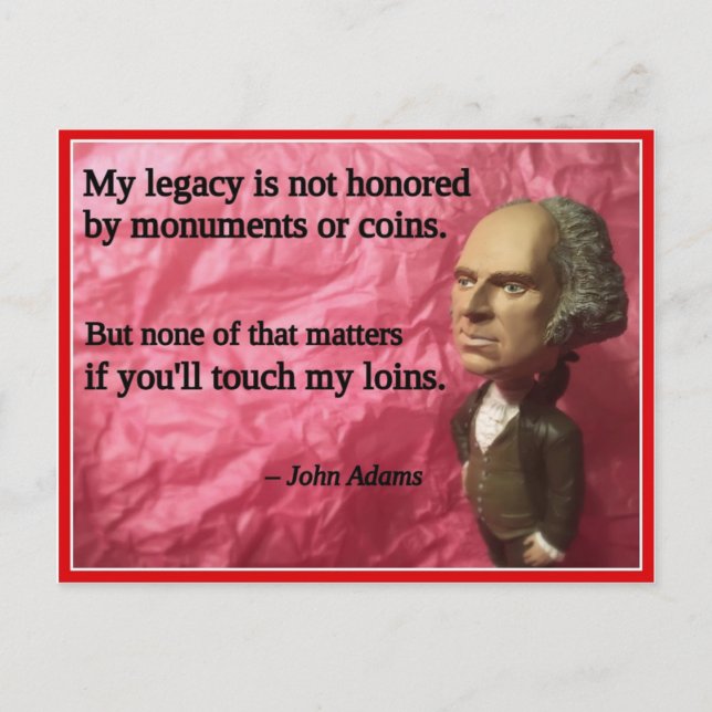 Naughty Presidential Valentine: Monuments Holiday Postcard (Front)