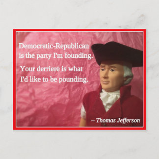 Naughty Presidential Valentine: Party Founding Postcard