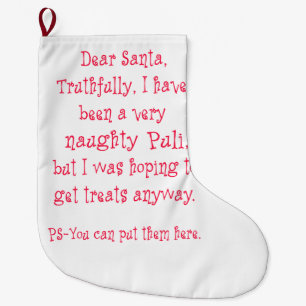 Naughty Puli Large Christmas Stocking