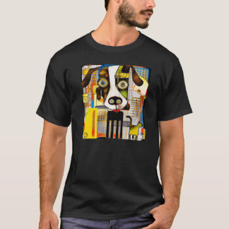 Naughty puppy artwork weird dog T-Shirt